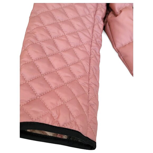 Burberry Pink Down Puffer Jacket 2Y Plaid Lined Girls Coat Toddler Designer EUC - Picture 6 of 16